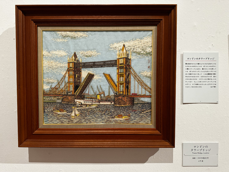 ≪ロンドンのタワーブリッジ≫　1965年　貼絵