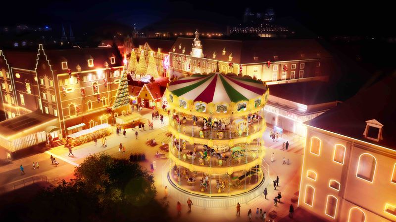 ハウステンボス＞1300万球の輝きのなかに日本初の3階建て