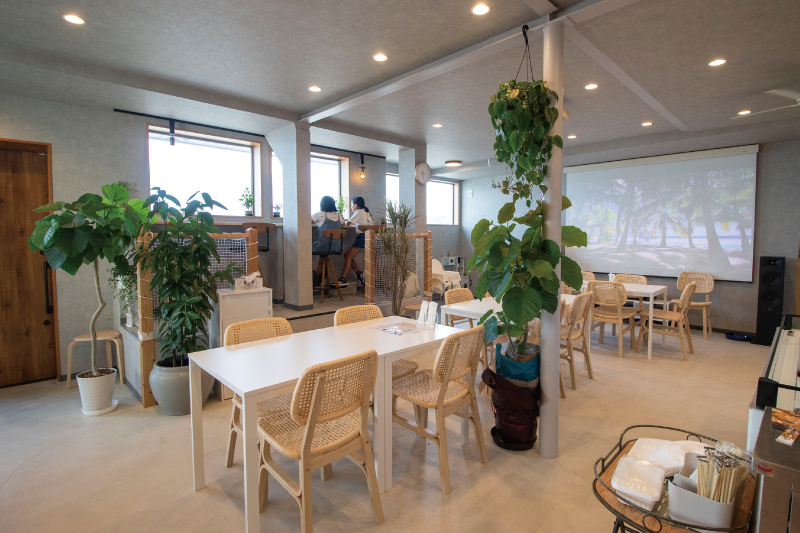 店内奥には、キッズスペースも完備