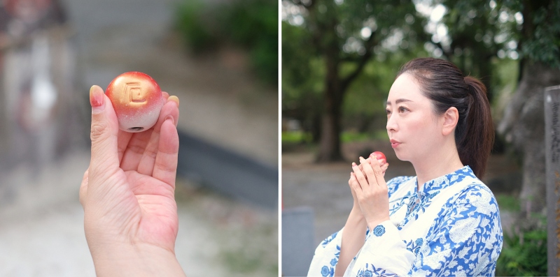 湊疫神宮「厄割玉（やくわりだま）」