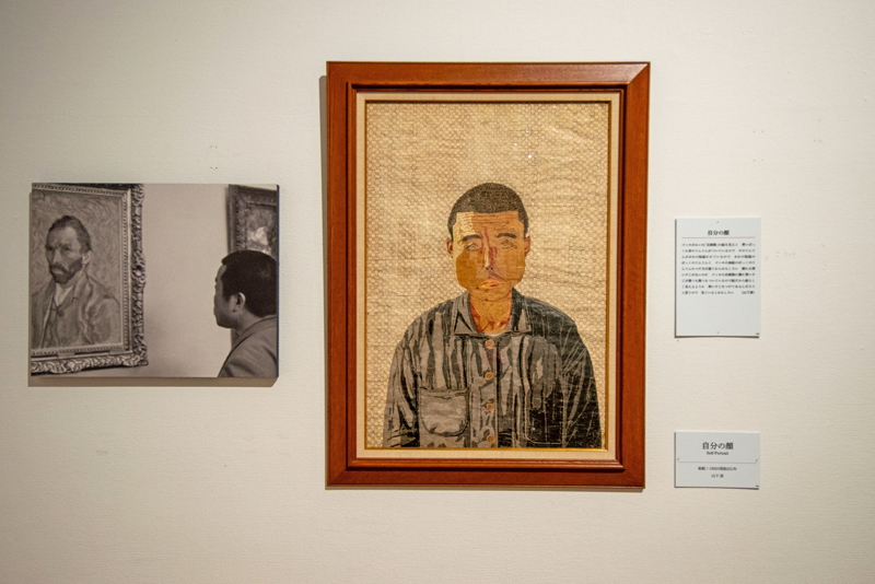 ≪自分の顔≫　1950年　貼絵