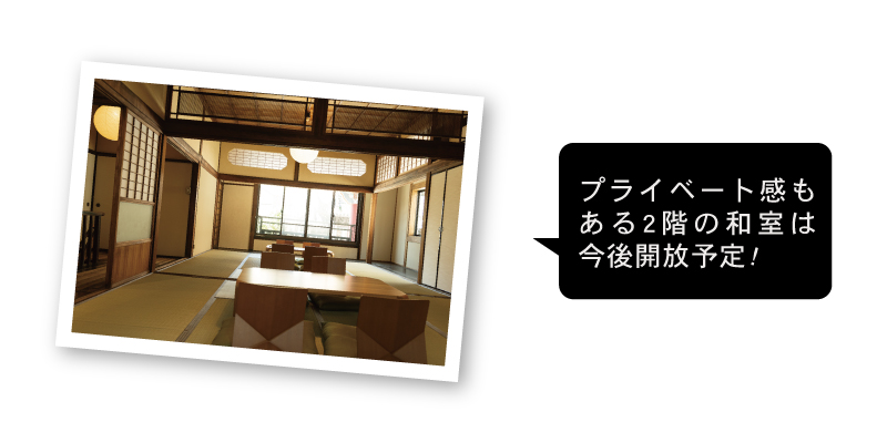 今後開放予定のTSURIGANE CAFE2階のレトロな和室