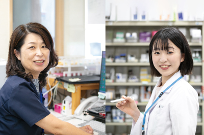 〈有限会社もろおか薬品〉細田 潤子さん・永橋 南美さん
